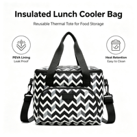 Sac isotherme personnalisé pour 6 canettes de bière, en tissu laminé 600D, avec motif lettres, imperméable et portable