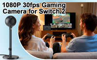 Caméra de Jeu pour Switch 2 et PC, Full HD 1080P avec Clarté Réglable, Câble Type-C et Cache Coulissant pour la Confidentialité lors des Appels Vidéo