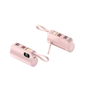 พาวเวอร์แบงค์ขนาด 5000mAh ดีไซน์บางเฉียบ ชาร์จเร็วแบบ Type C พร้อมหน้าจอ LED และที่เก็บสายชาร์จ เหมาะสำหรับพกพาและใช้งานกลางแจ้ง - Product Image 3