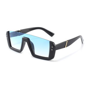 Hot Sale Unisex European American Fashion Half Frame Vintage Small Rectangle Solid PC Lenses Frame <b>Sunglasses</b> Model 21010 - Product Image 4