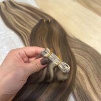 Extensions de cheveux vierges vietnamiennes Genius Weft Ombre Light Blonde Double Drawn Colorées 100% cheveux humains teints de haute qualité