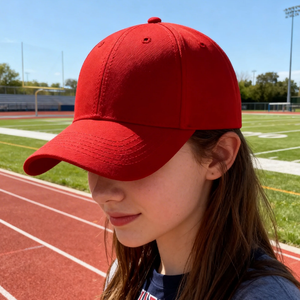 Gorra de Béisbol Deportiva de 6 Paneles, Color Rojo Sólido, con Cierre de Velcro y Logotipo Personalizado Bordado en Lona de Algodón, Vietnam, 100 Unidades - Product Image 6