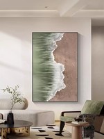 Peintures d'art modernes pour l'hôtellerie, tableaux encadrés, grande texture 3D, art mural abstrait, peintures à l'huile peintes à la main sur toile