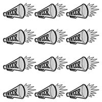 Lot de 12 écussons brodés thermocollants pour pom-pom girls, appliques thermocollantes sportives pour sacs, sacs à dos et chapeaux (DIY)