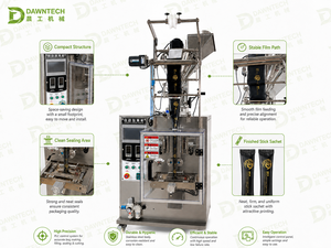 Serrated <b>Edge</b> Powder Sachet Filling Sealing Machine for Coffee Milk Spice Sugar Salt Flour - Product Image 5