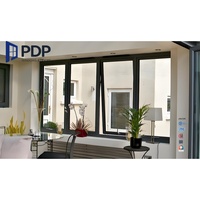 Venta al por mayor PDP minimalista doble vidrio tolva toldo ventana dos aberturas ventanas exteriores rejilla de acero inoxidable para exterior
