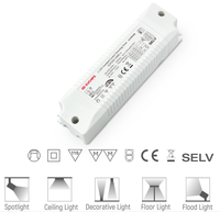 Controlador LED regulable delgado de 20W, sin parpadeo, V 0-10, controlador de atenuación, plástico, 220V/240V, conexiones RF DC con cable, atenuadores de producto