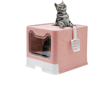 Toilettes désodorisantes en <span class=keywords><strong>plastique</strong></span> pour le nettoyage des animaux de compagnie, entièrement fermées, <span class=keywords><strong>bac</strong></span> <span class=keywords><strong>à</strong></span> <span class=keywords><strong>sable</strong></span> pour chat, accessoire de litière pour chat de qualité supérieure - Product Image 1