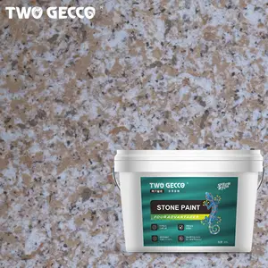 Dua Gecco Dekorasi Rumah Eksterior Granit Berbasis Air Simulasi Marmer Semprot Cat Batu Seperti Cat Dinding