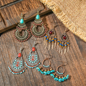 <span class=keywords><strong>Orecchini</strong></span> Pendenti Vintage Stile Country Western per Donne, Boho in Bronzo Patinato <span class=keywords><strong>con</strong></span> Lunghe <span class=keywords><strong>Catene</strong></span> in Rame, <span class=keywords><strong>Orecchini</strong></span> Pendenti Autunnali - Product Image 6