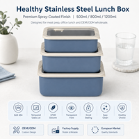 Fournisseur d'articles de cuisine, boîte à lunch pour enfants, boîte à lunch en acier inoxydable 304, paroi simple, ensemble de boîtes à lunch de haute qualité, contenants alimentaires