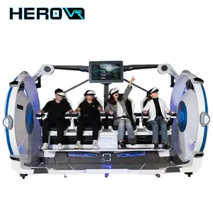 متنزه HEROVR ركوب الخيل 9D Realiti الافتراضي سينما 9D شكل كبسولة سينما سينما VR 4 مقاعد
