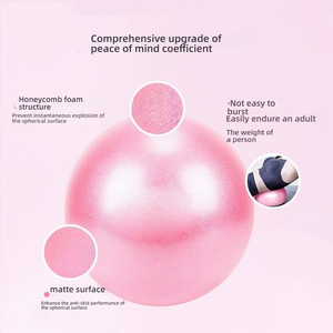 Bola Pilates Mini Portabel All-in-One, Tebal Anti-Pecah dari PVC, Tas Bola Keseimbangan untuk Latihan Kekuatan Yoga dan Latihan Stabilitas - Product Image 4