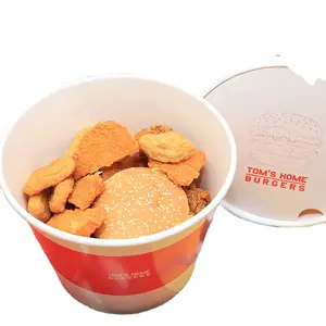 Fried chicken paper bucket for KFC and Mcdonald wholesale paper bucket prices