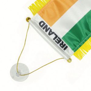 Custom Logo Hanging Ireland Pennant <b>Flag</b> Digital Printed for Car Rearview Mirror & Home Decoration for Education - Product Image 3