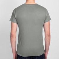 Kaos Pria Katun Grosir Kualitas Premium V-Neck Lengan Pendek Logo Cetak Kustom Kaos Kasual