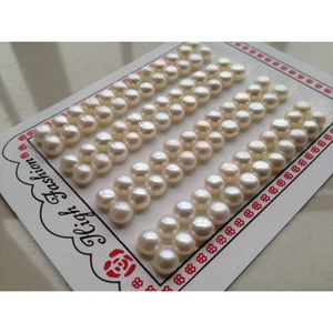 Perles d'eau douce de couleur lin, 6-7 mm, presque parfaitement rondes, avec une forte luminosité, légèrement imparfaites, perles grises, type naturel, en vrac - Product Image 2