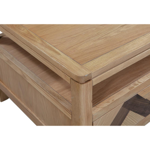 Colección MARS, mesa de centro de 2 cajones, diseño moderno, madera maciza, sala de estar, muebles para el hogar, proveedor de Vietnam - Product Image 3