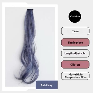 Peluca de Pelo Rizado de Colores con Clip para Orejas, Resistente al Calor, Accesorio de Moda para Mujer, Estilo Dulce y Moderno - Product Image 6