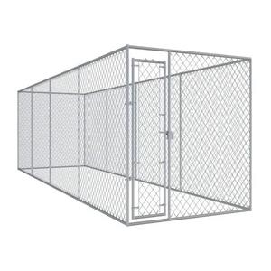 Outdoor Galvanized Steel Wire Dog Kennel Rectangle Lockable Pet <b>Cage</b> for Large Dogs Stable Simple Design All Seasons Use - Product Image 1