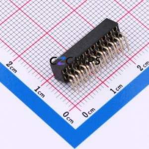 HX PM2.0-2x10P WC Pin Socket Bent Lead Through Hole,P=2mm Connector ( Jack Structure: 2x10P )( Pitch: 2mm )( Row Spacing: 2mm ) - Product Image 2