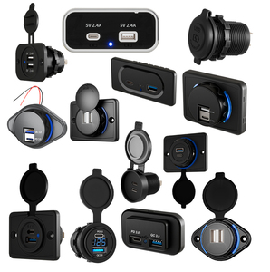 12V-24V Usb-C & Usb-A Bus Bateau Marine Caravane Rv Camping-car Siège Arrière Double Double Port Usb Prise <span class=keywords><strong>Chargeur</strong></span> Pour <span class=keywords><strong>Voiture</strong></span> Bus 12V - Product Image 1