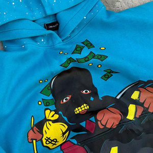 Sudadera con Capucha Personalizada para Hombre, Estilo Urbano, Ligera, de Poliéster/Algodón, Transpirable, de Secado Rápido, con Logotipo Personalizado en la Parte Delantera - Product Image 6