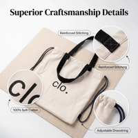 Sac fourre-tout en toile épaisse recyclée écologique avec logo personnalisé, sac de shopping durable de qualité supérieure pour les vêtements haut de gamme, marque de luxe