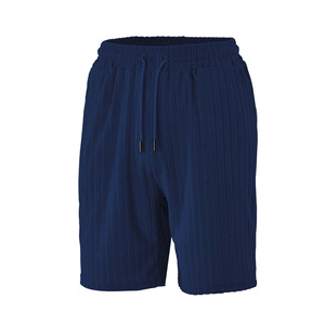 Shorts décontractés d'été pour hommes Tk, bleu marine, en tissu éponge micro-élastique, coupe ample, respirants, shorts de sport - Product Image 1