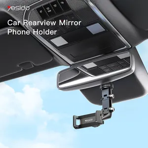 Best Selling Rearview Mirror Mobile Phone Car Holder Universal 360 Rotating Car Phone Mount And Gps Holder Rearview Mirror Clip