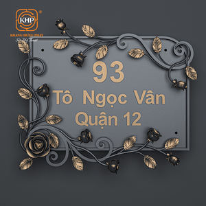 Numéro de maison en fer forgé de haute qualité, fixé au mur, design classique KHP, artisanat durable pour villa et maison de luxe - Product Image 5