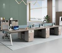 Bureau individuel de direction, poste de travail simple et moderne pour employé avec armoire, bureau informatique flexible