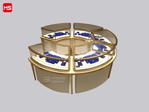 Hiện đại Vòng đồ trang sức hiển thị truy cập với ngăn kéo và gương đồ trang sức cổ điển tủ trưng bày với vàng sơn thiết kế - Product Image 2