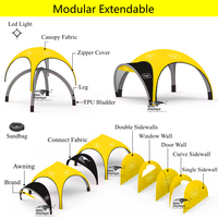 Offre Spéciale gonflable Glamping bulle mariage Promotion tente Blowup fête tente étanche Inflat Air Camping extérieur X forme tente