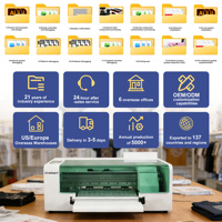 Nueva Impresora DTF A3 CMYKW de 5 Colores, Impresión Automática de Camisetas Rollo a Rollo con Velocidad de Impresión de 1440dpi/10min