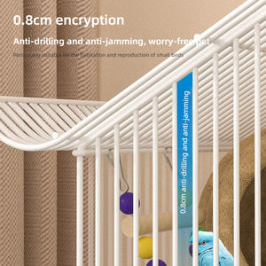 Kuş kafesi ev asılı süs kuş kafesi şakayık inci Wenniao kaplan cilt papağan Metal üreme kafesi basit kafes - Product Image 3