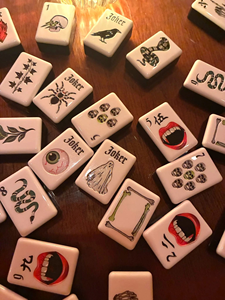 Juego de Mahjong Americano de Lujo <span class=keywords><strong>con</strong></span> Diseño de Colmillos de Vampiro, Alta Calidad, Personalizado ODM para 4 Jugadores, Juego de Regalo, Fabricante, Acrílico, Fichas Mezcladas a Mano - Product Image 2