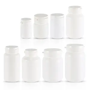 Wholesale 30ml-300ml HDPE Ring Plastic Pill Bottle With Flip Top Cap Capsules Container With Tear Off Pull-ring Cap