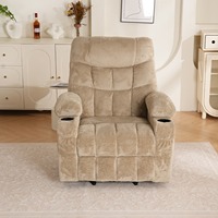 Canapé inclinable moderne en tissu avec fonction de levage électrique, fauteuil pivotant multifonction pour le loisir dans le salon, avec charge USB