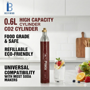 Bombola CO2 ad Alta Pressione BEYIWOD 0.6L in Alluminio AA6061 con Valvola TR21-4 <span class=keywords><strong>per</strong></span> Gasatore d'<span class=keywords><strong>Acqua</strong></span> e Soda - Product Image 2