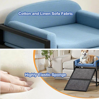 USMILEPET Rampe d'accès mobile pour animaux avec siège, pour chats/chiens, pour lits surélevés, marches pliantes pour animaux, lit pour animaux