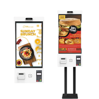 Kiosco de Autoservicio de Pedidos de 21.5 Pulgadas con Lector de Códigos QR y SDK, Terminal de Pedidos de Pared para Restaurantes con Reconocimiento Facial