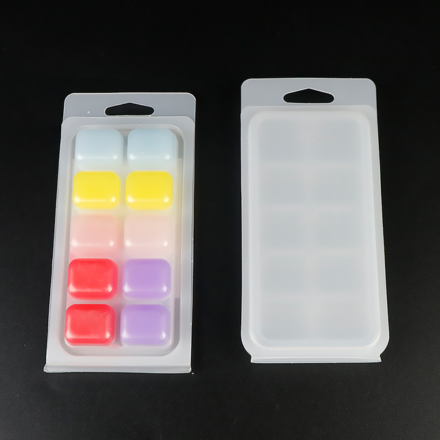 Clear PET Frosted 10 Blister Cavity Wax Melts Snap bar Clamshells with Skulls  Wax Melt Clamshells Packaging