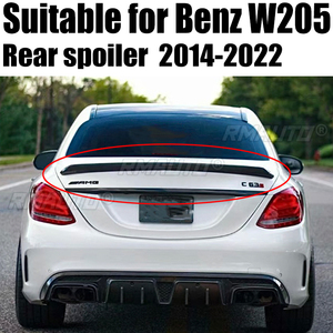 สปอยเลอร์หลังคาร์บอนไฟเบอร์สำหรับรถเบนซ์ C-Class W205 ปี 2014-2022 ปีกหลังทรง Duckbill อุปกรณ์ตกแต่งสปอยเลอร์ฝากระโปรงท้าย - Product Image 1