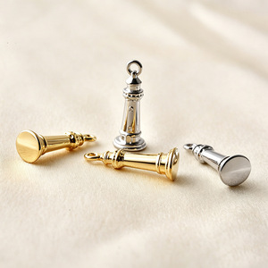 Pendentif Breloque 3D en Acier Inoxydable 316, Motif Nœud Cœur, Sac à Monnaie Captus et Phare, pour Accessoire DIY de Porte-clés, Collier et Bracelet - Product Image 3