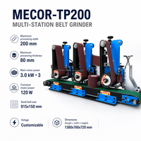 Machine de polissage à plat industrielle triple station de qualité supérieure pour le débavurage des métaux, l'élimination de la rouille et la finition des surfaces, OEM disponible