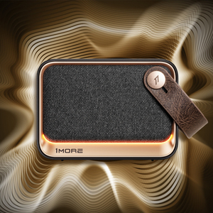 1MORE Portable Speaker with Leather Strap Black and Gray Fabric Design <b>Wireless</b> Audio for Outdoor Use - Product Image 6