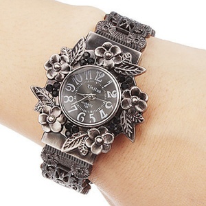 Reloj de Pulsera Vintage para Mujer, Estilo Antiguo, Reloj de Joyería Floral, Reloj de Cuarzo para Dama, Diseño Retro - Product Image 5