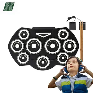 HiFing Portable Electronic Drum Set, Silicon Digital Roll Up Drum Kit For Kids And Adults With Sticker