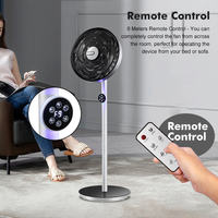 Ventilateur de circulation d'air moderne pour bureau à domicile, 10 pouces, DC12V 24W, ventilateur sur pied en plastique, télécommande, électrique, pour maison et hôtel, moteur DC sans balais